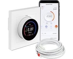 Slimme Kamerthermostaat - Verwarming Thermostaat - Energie Besparen - Met WiFi en App - 84x84x55mm - Wit