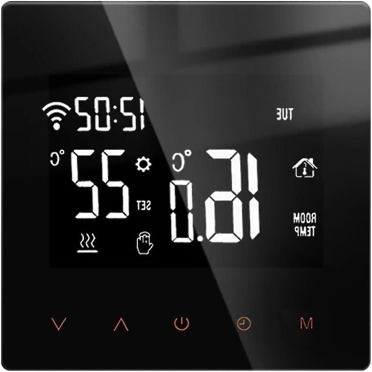 Slimme Thermostaat - Temperatuur Controller - Energie Besparen - App Bediening - 86x86mm - Wit — afbeelding 1