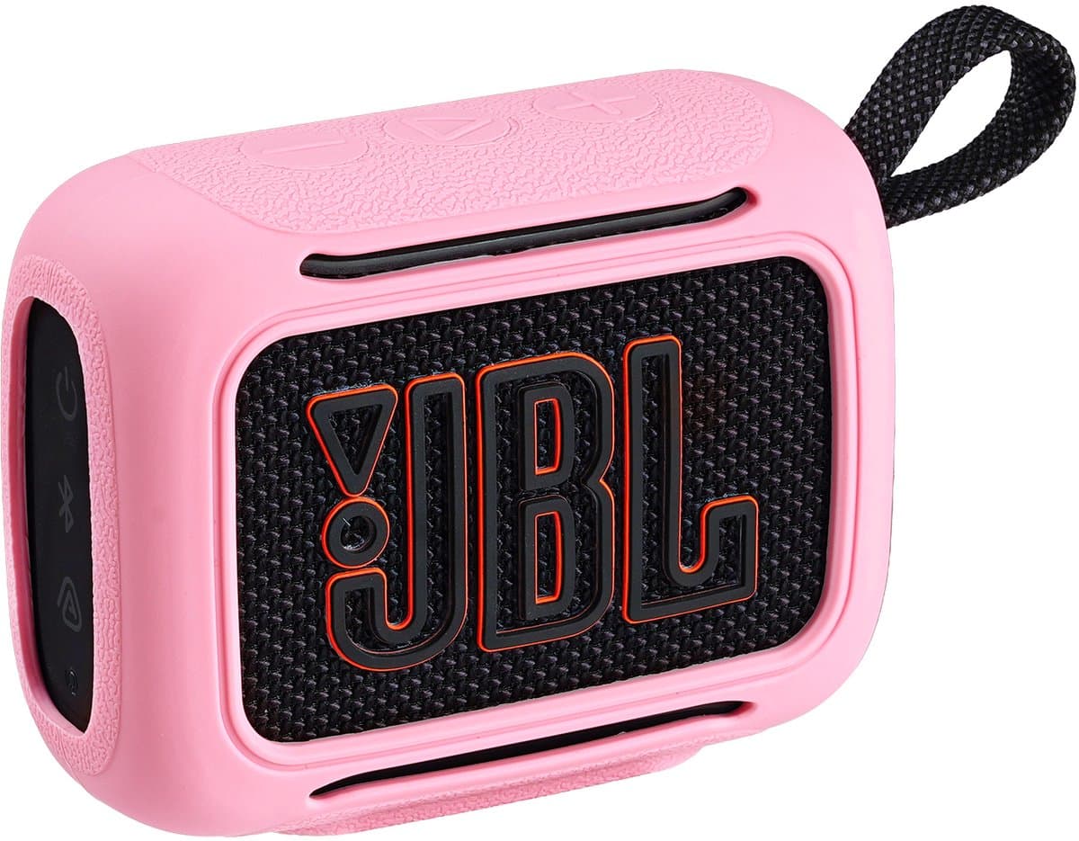 Beschermhoes geschikt voor JBL Go 5 Bluetooth Speaker - Meerdere Kleuren - Schokbestendig - Krasbestendig - Siliconen - Hoesje - Case - Bescherming - Roze — afbeelding 1