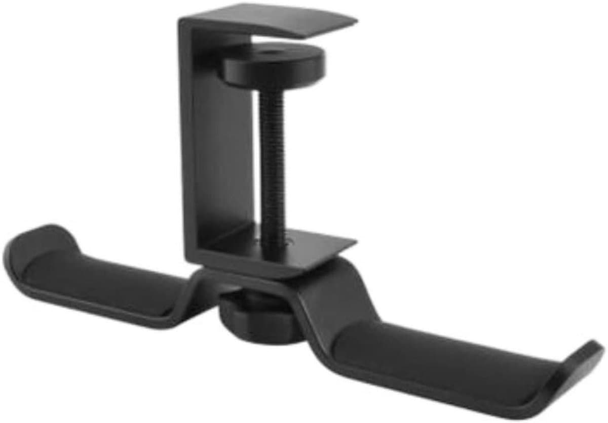 Hoofdtelefoonhaak - Standaard Hanger - Bureau Organisatie - Stabiele Basis - 19 cm - Zwart — afbeelding 1