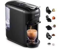 Koffiezetapparaat - Espressomachine - Thuis en kantoor - 5-in-1 compatibiliteit - 19 bar - Zwart