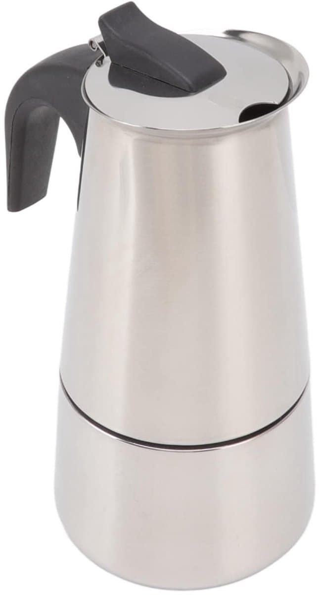 Allecto - Elektrische Koffiezetter - Moka Pot - Geschikt voor Thuis en Kamperen - 600ml - Rvs Koffiezetter - Voor Koffieliefhebbers - Modern Design — afbeelding 1