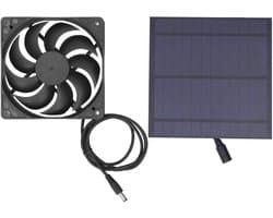 Cosensi - Dailygoods - Dailygoody - Zonnepaneelkit - Monokristallijn Silicium - Draagbaar en efficiënt - 5 Watt - Voor kassen en dierenhokken - Inclusief ventilator - Handig...
