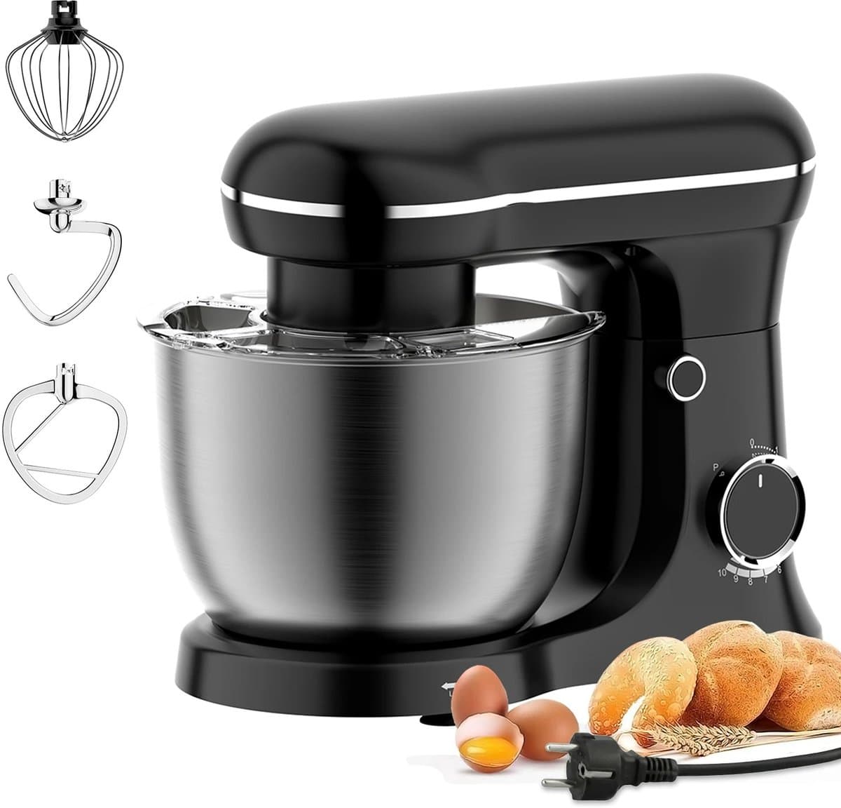 Jurrys Keukenmachine - Keukenmixer - Foodprocessor - Krachtig - Multifunctioneel - Inclusief accessoires - Zwart - Maat 32x29x24cm — afbeelding 1