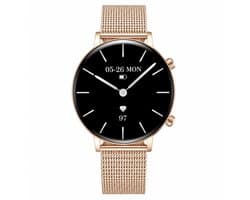 Cinturio Majestic – Gouden Smartwatch Dames – Bluetooth Bellen – AMOLED Scherm – Hartslagmeter – Slaapmonitor – 100+ Sportmodi – iOS & Android