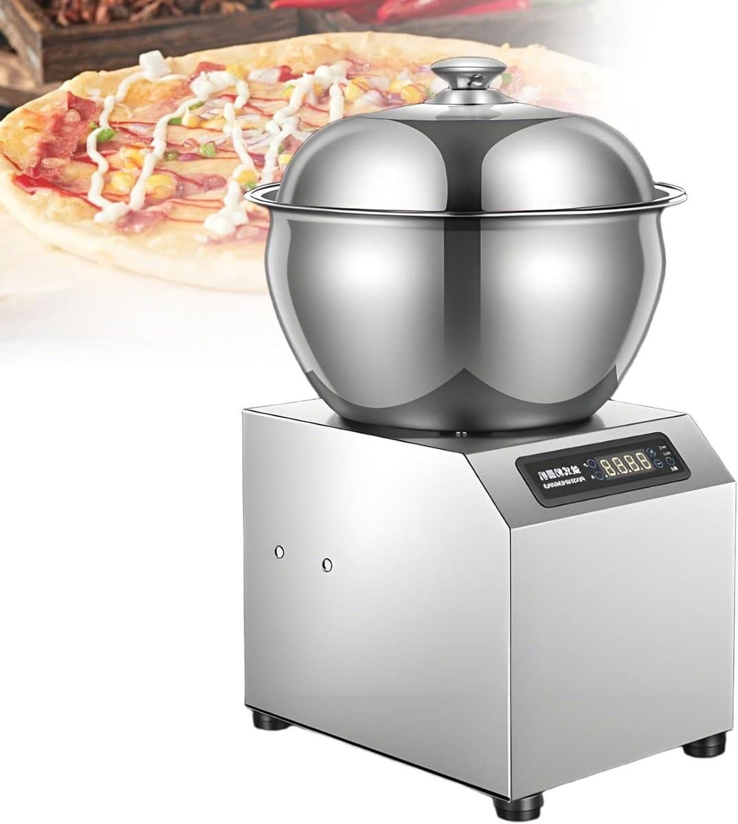 Spiraaldeegmenger - Deegkneedmachine - Professioneel Bakken - Dubbele Rotatie - 8 kg Capaciteit - Zilver — afbeelding 1