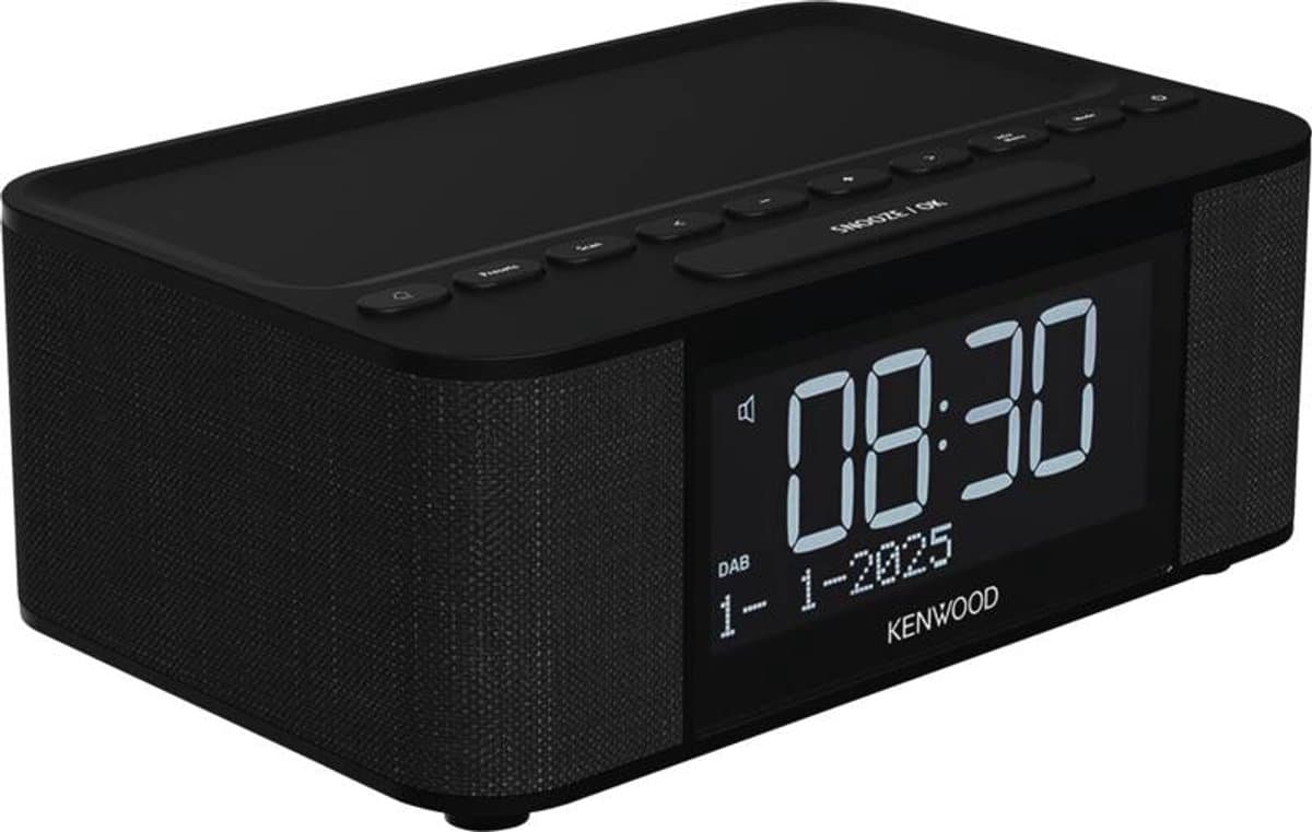 Kenwood CR-ST55DAB – Compacte DAB+ wekkerradio met Bluetooth, USB en verrassend krachtig stereogeluid - Zwart — afbeelding 1