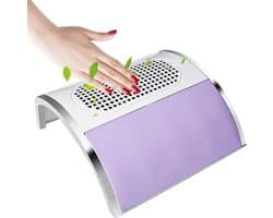 Nagelstofzuiger - Nagelstofafzuiging Stofverzamelaar - Nagelstudio Werkplek - Twee Krachtige Ventilatoren - 500 Gram - Paars