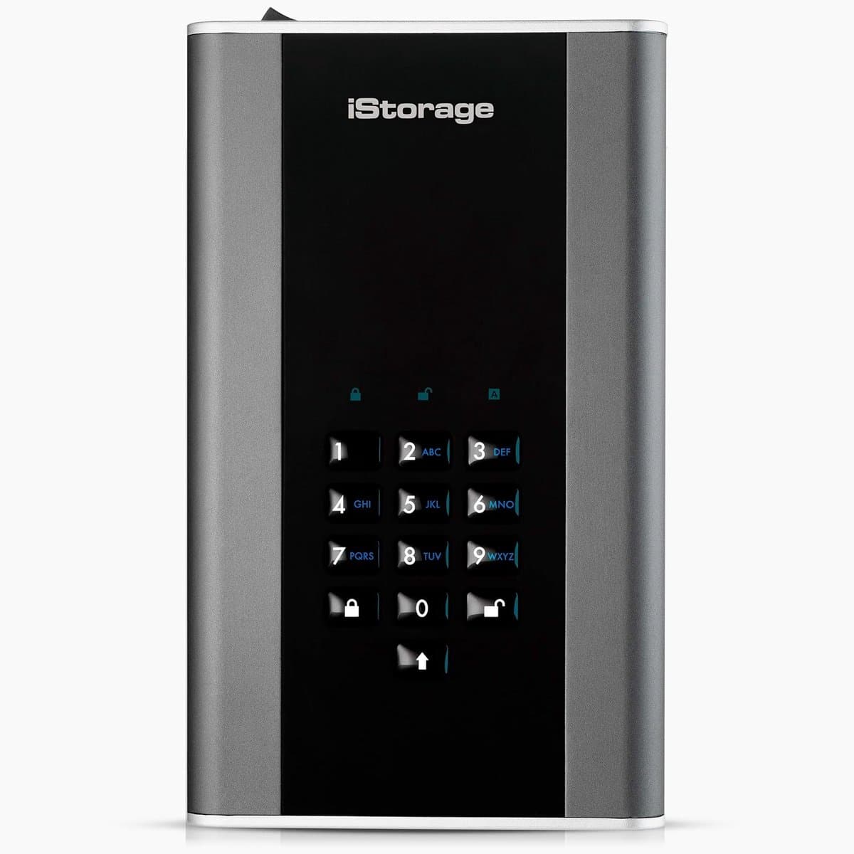 Externe Harde Schijf - Opslagstation Data - Veilige Gegevensopslag - PIN Geverifieerd Encryptie - 1TB Opslagcapaciteit - Grafietgrijs — afbeelding 1