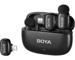 Boya Mini-12 2.4 GHz Ultra Mini Wireless Microphone Black (2TX+2RX)