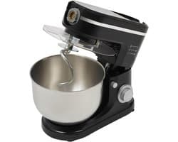 Keukenmachine Mixer - Apparaat Deeg Blender - Bakken Sap Maken - 6 Liter Kom - 35x18x55 cm - Zwart