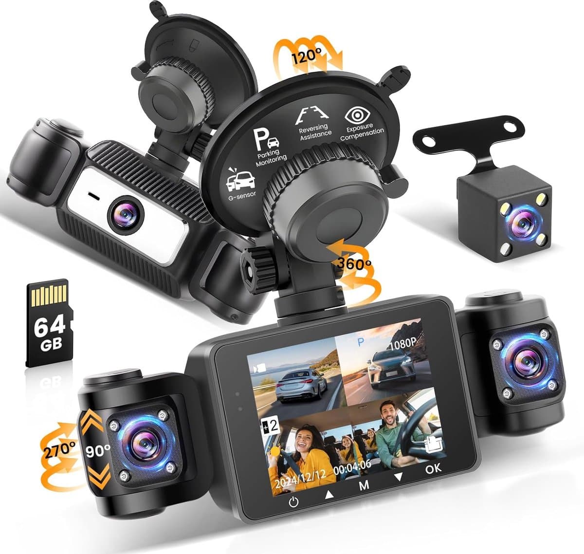Dashcam 1080P Auto Camera met 2.4'' IPS Scherm en 170° Groothoek — afbeelding 1
