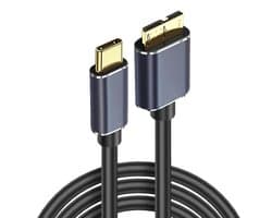 Externe Schijf Kabel - Data Kabel - Snelle Data Overdracht - Dubbel Afgeschermde Kern - 5Gbps USB 3.0