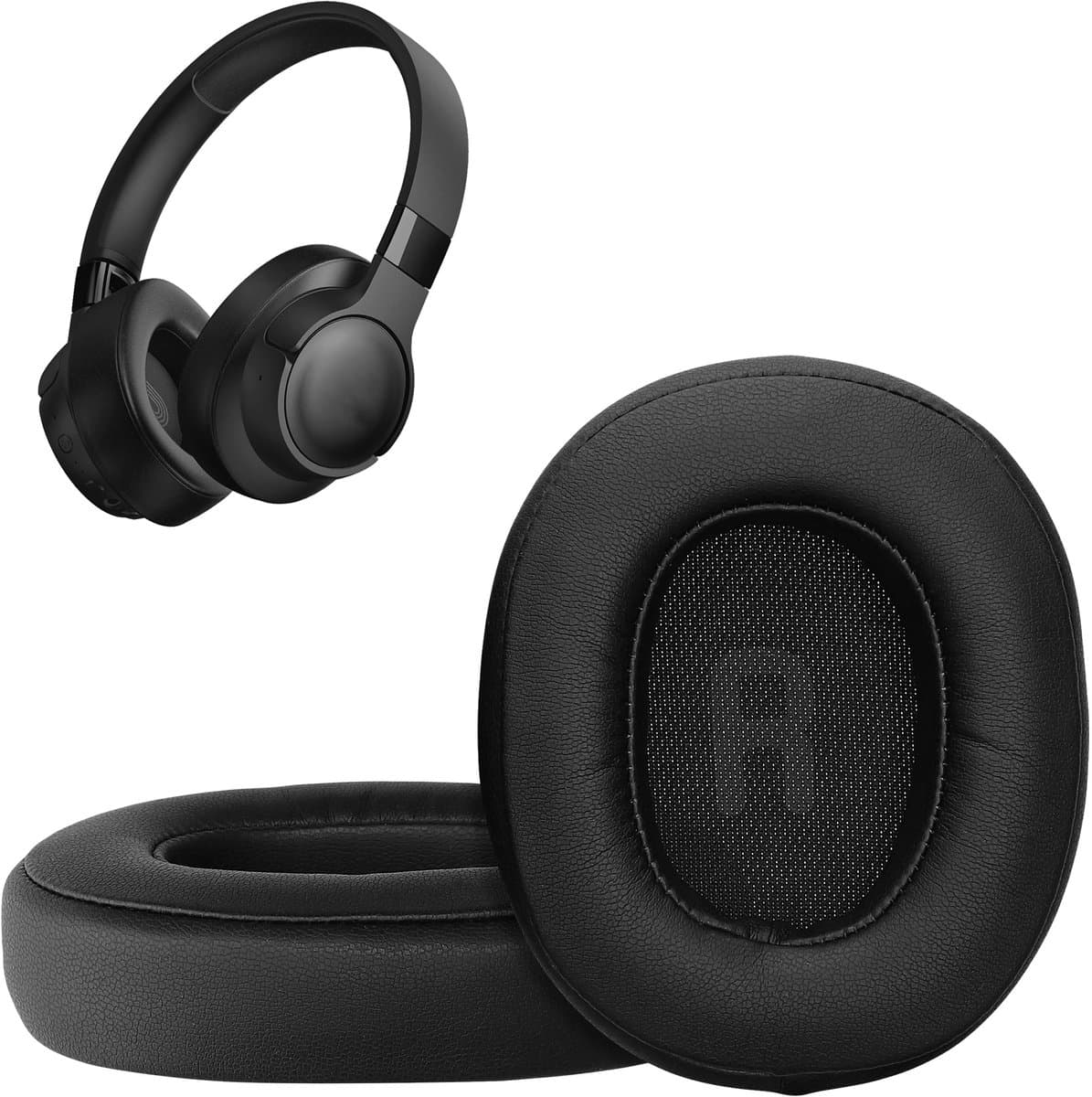kwmobile 2x oorkussens geschikt voor JBL Tune 770NC / 770 / 720BT / 720 - Earpads voor koptelefoon in zwart — afbeelding 1