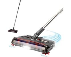 CLEANmaxx accu-veegmachine, draadloos | Vloerveger met 1.200 tpm en 4 borstels | incl. led-verlichting | Anti-haren-systeem, perfect voor dierenharen | 60 minuten gebruiksduur | voor tapijt, tegels en laminaat