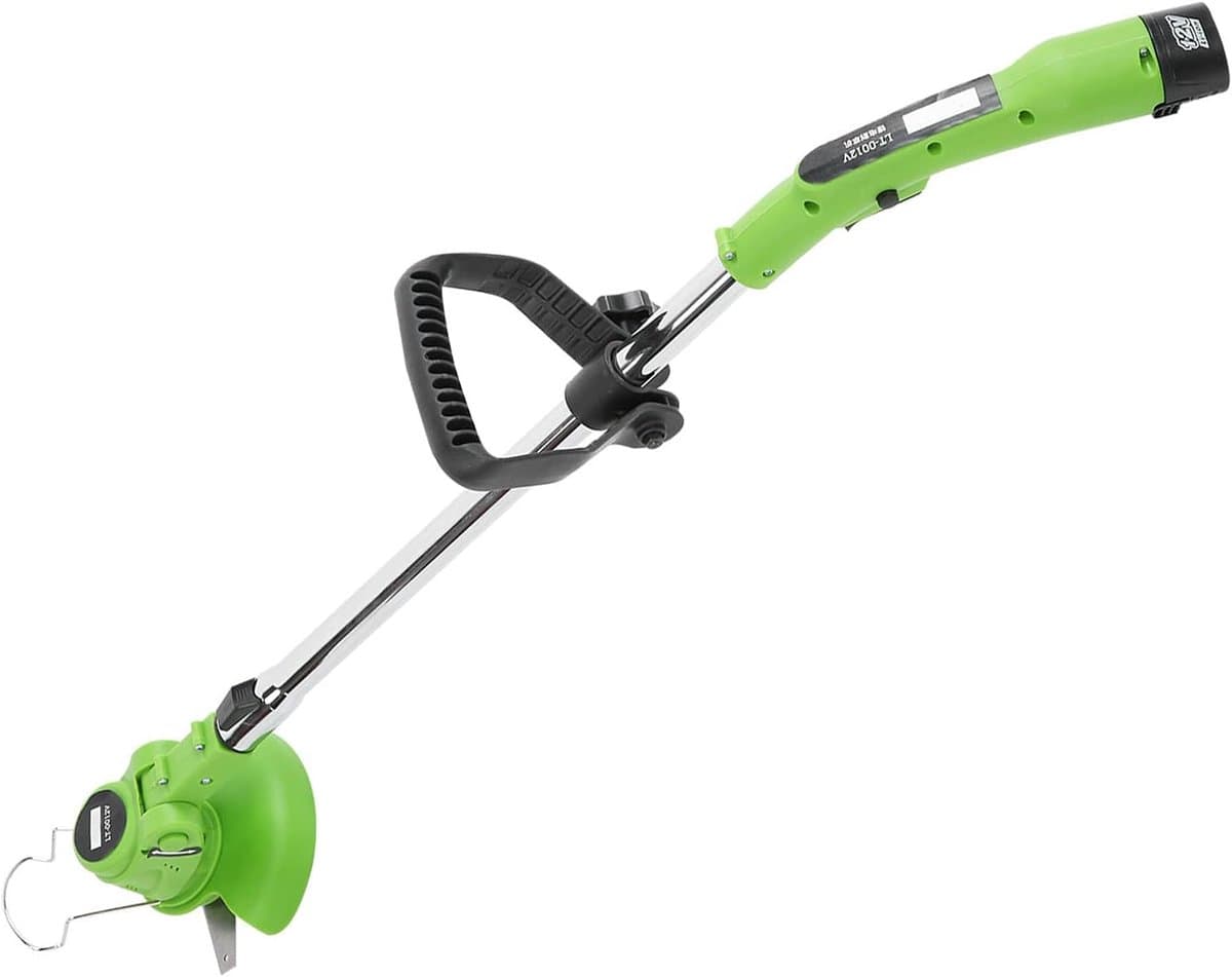 Elektrische Grasmaaier - Accu Grasmaaier - Onkruid Verwijderen - Lichtgewicht Ontwerp - 90x16x15 cm - Groen — afbeelding 1