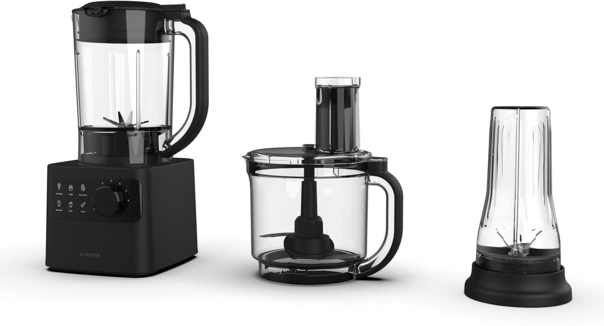 Klarstein Keukenmachine Velaire met mixer – 1200 W multifunctionele keukenmachine, 2-liter kom, 1,75-liter mixer, 6 programma's en snelheden, sapcentrifuge en vleesmolen opzetstukken - 2L - voor Keuken - Knetmaschine - Rührmaschine — afbeelding 1