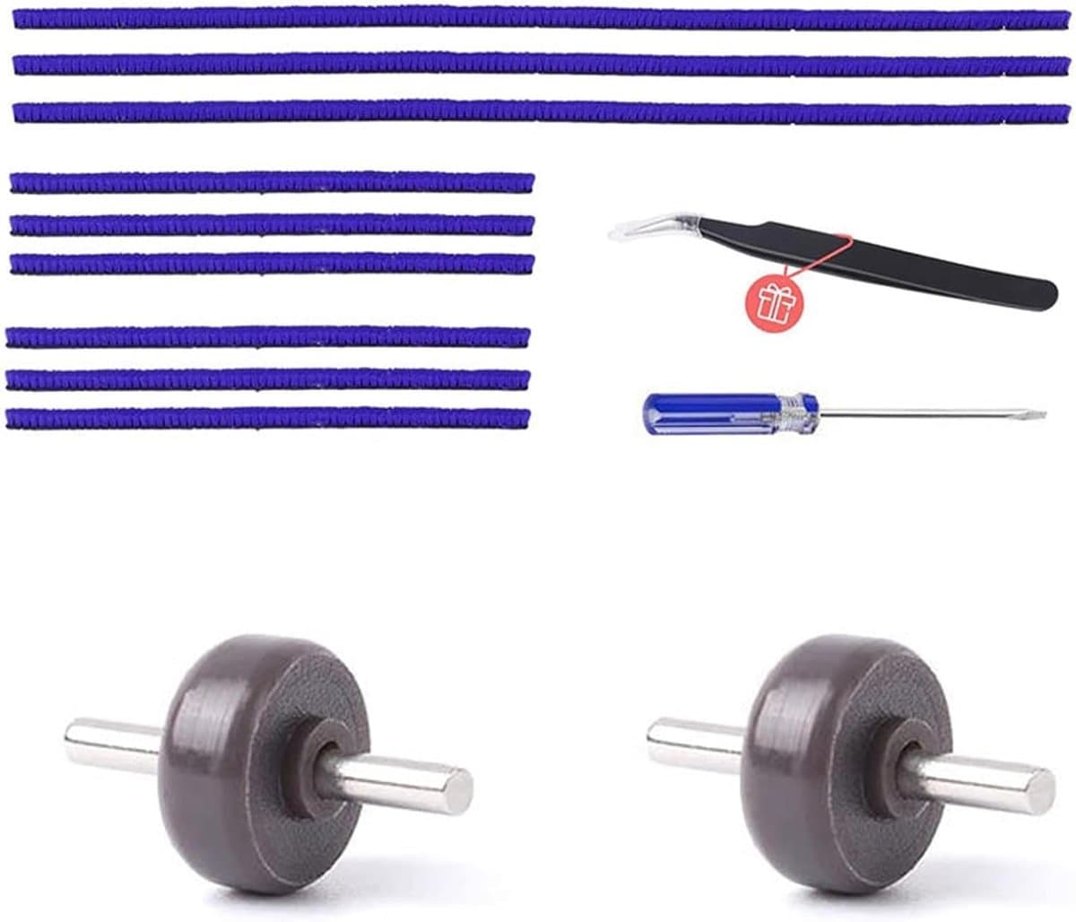 Geschikt voor Reserveonderdelen voor Dyson V8-wielen. Gerelateerde accessoires. Zachte pluche strips + assen + zwenkwielen. Reserveonderdelen voor Dyson V6, V7, V10 en V11 stofzuigers. Compatibel met Dyson V8. — afbeelding 1