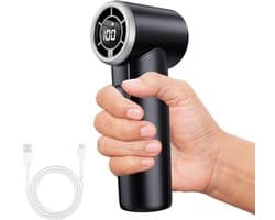Handventilator met 5-traps wind en oplaadbare 2000 mAh accu