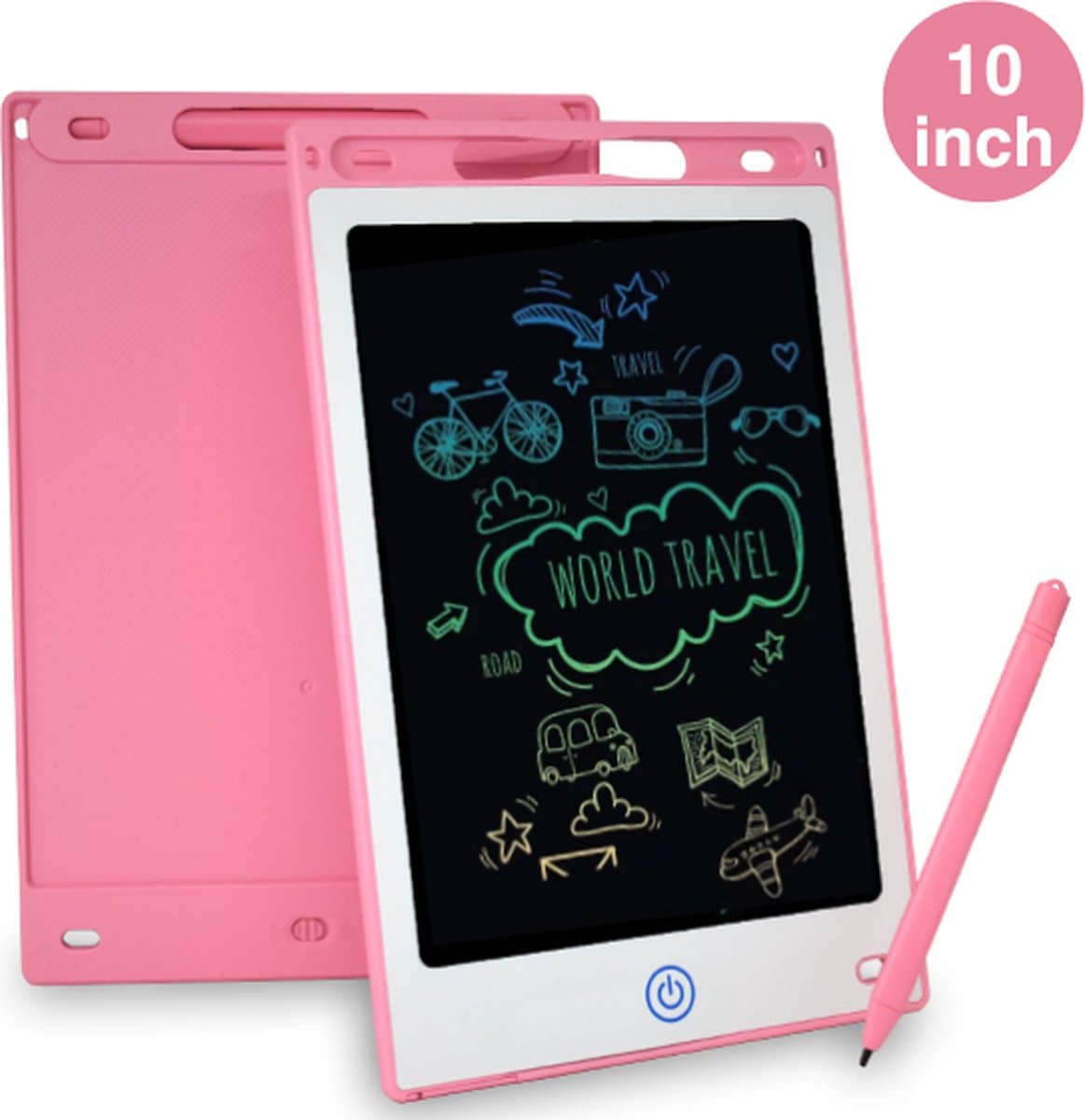 Tekenbord kinderen Kiraal - Tekentablet - LCD Tekentablet kinderen - Grafische tablet kinderen - Kindertablet Roze - 10 inch — afbeelding 1