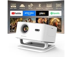 Mini Beamer 1920 x 1080 LED - WiFi 6 Android 14 Smart Projector - Draagbaar Lichtgewicht - HDMI USB Bluetooth - Voor Gaming Onderwijs Thuisbioscoop Zakelijk