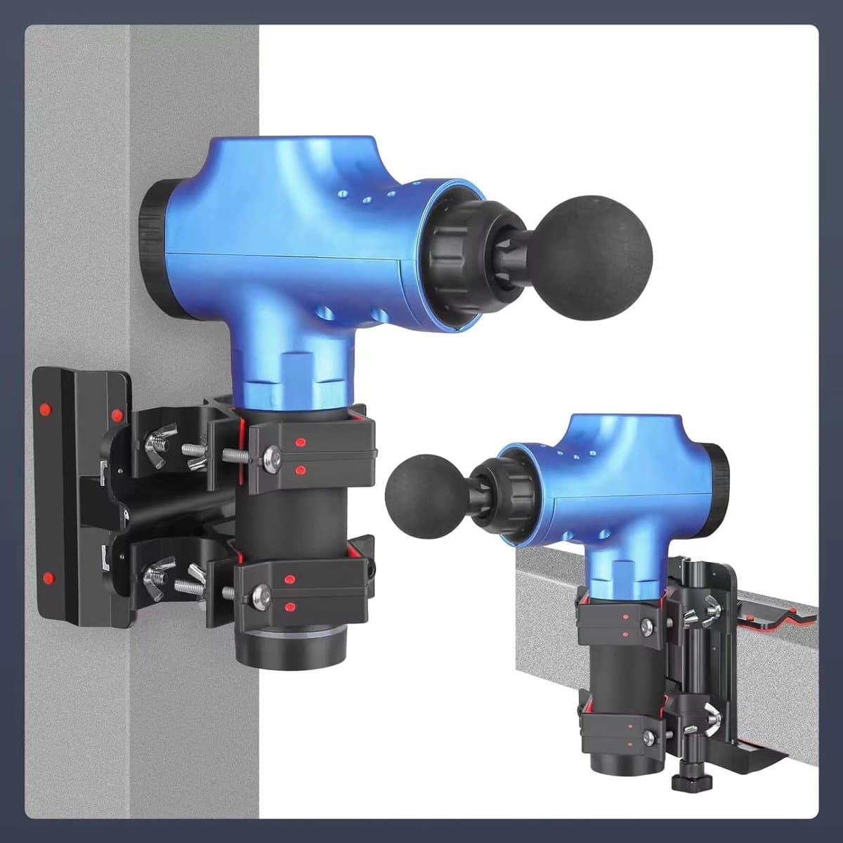 SnelShoppen - Hand-Free Massage Gun Holder voor Rug, Percussieve Spiermassage Gun Montagesysteem voor Zelfmassage, Geschikt voor de meeste Massageguns — afbeelding 1