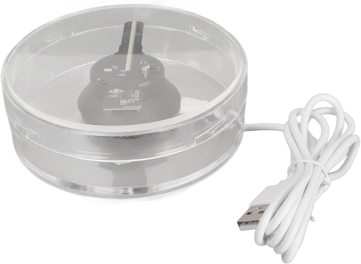 3D-hologramventilator, WiFi-tabletholografische Videoprojector Reclamedisplay Ingebouwde Luidspreker, 2 Bladeren 3D-reclamemachine met 48 LED's, Geheugenkaart, voor Bedrijven, — afbeelding 1