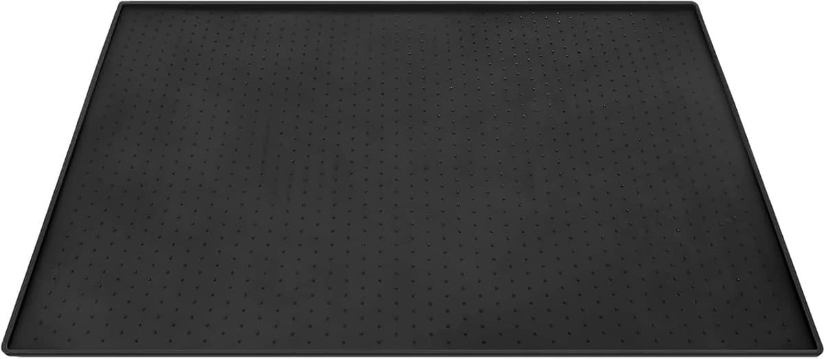 48 x 30 cm, zwart, siliconen, antislip, droogmat voor koffiemachine — afbeelding 1