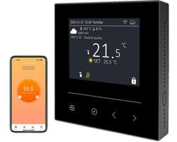 Smart thermostaat voor water, vloerverwarming en boiler, gastverwarming, / wifi, chronothermostaat, digitaal programmeerbaar, kamerthermostaat, compatibel met