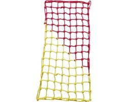 Klimnet Polyester Speeltuin Klimrek Voor Kinderen Buitenspeeltuin Veiligheidsbescherming, Boomhut, Touwladder, Schommelset, Jungle Gyms Hindernisbaan(Size:182*182cm(6*6ft),Color:rood/geel)
