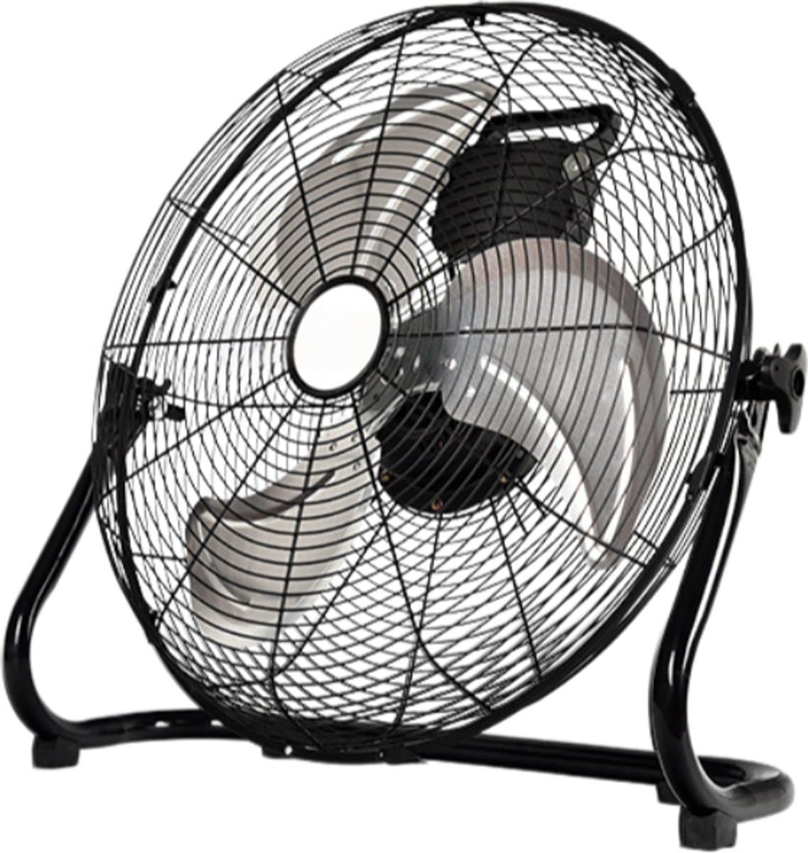 Casalora Krachtige Ventilator - Ventilator Staand - Industriële Vloerventilator 38CM – Zwarte Tafelventilator met 4 Snelheden, 130° Draaibare Luchtstroom, Aluminium Bladen voor Woonkamer, Garage en Werkplaats — afbeelding 1