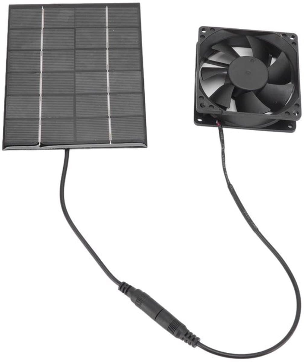 Dailygoody - Zonnepaneelventilator - Ventilatiesysteem - Eenvoudig te — afbeelding 1
