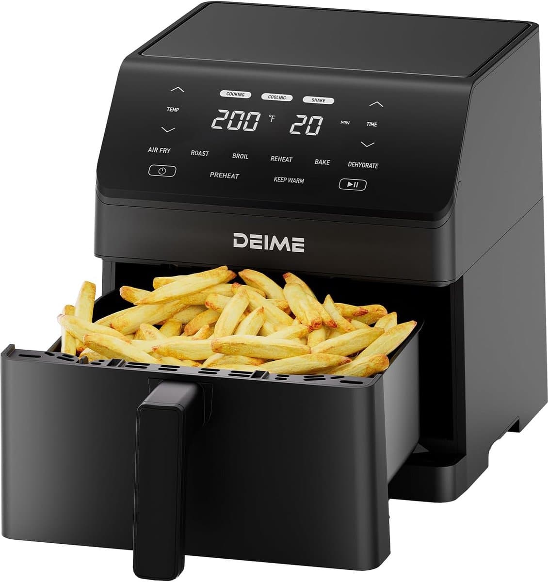 SnelShoppen - Airfryer 6L - Gezonde Frituurpan 1500W met 10 Voorinstellingen, Visueel Kookvenster, Antiaanbakmand - Ideaal voor Keuken, Feest, Gezinne — afbeelding 1