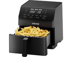 SnelShoppen - Airfryer 6L - Gezonde Frituurpan 1500W met 10 Voorinstellingen, Visueel Kookvenster, Antiaanbakmand - Ideaal voor Keuken, Feest, Gezinne