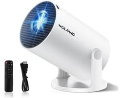 Draagbare Projector - Zwart - 20000 Lux - 4K Ondersteuning - Voor Thuis en Buiten