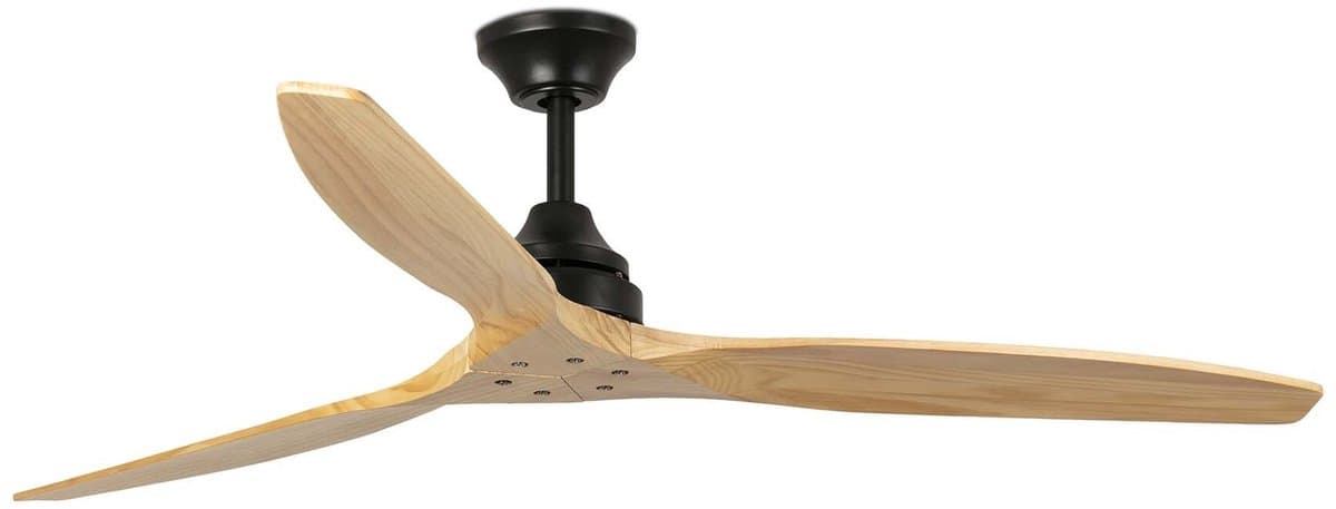 Faro Barcelona 33718DC Alo L plafondventilator zwart/hout 152 cm - stil en zuinig - met afstandsbediening - DC-motor - zomer en winterstand - timerfunctie - 6 snelheden — afbeelding 1