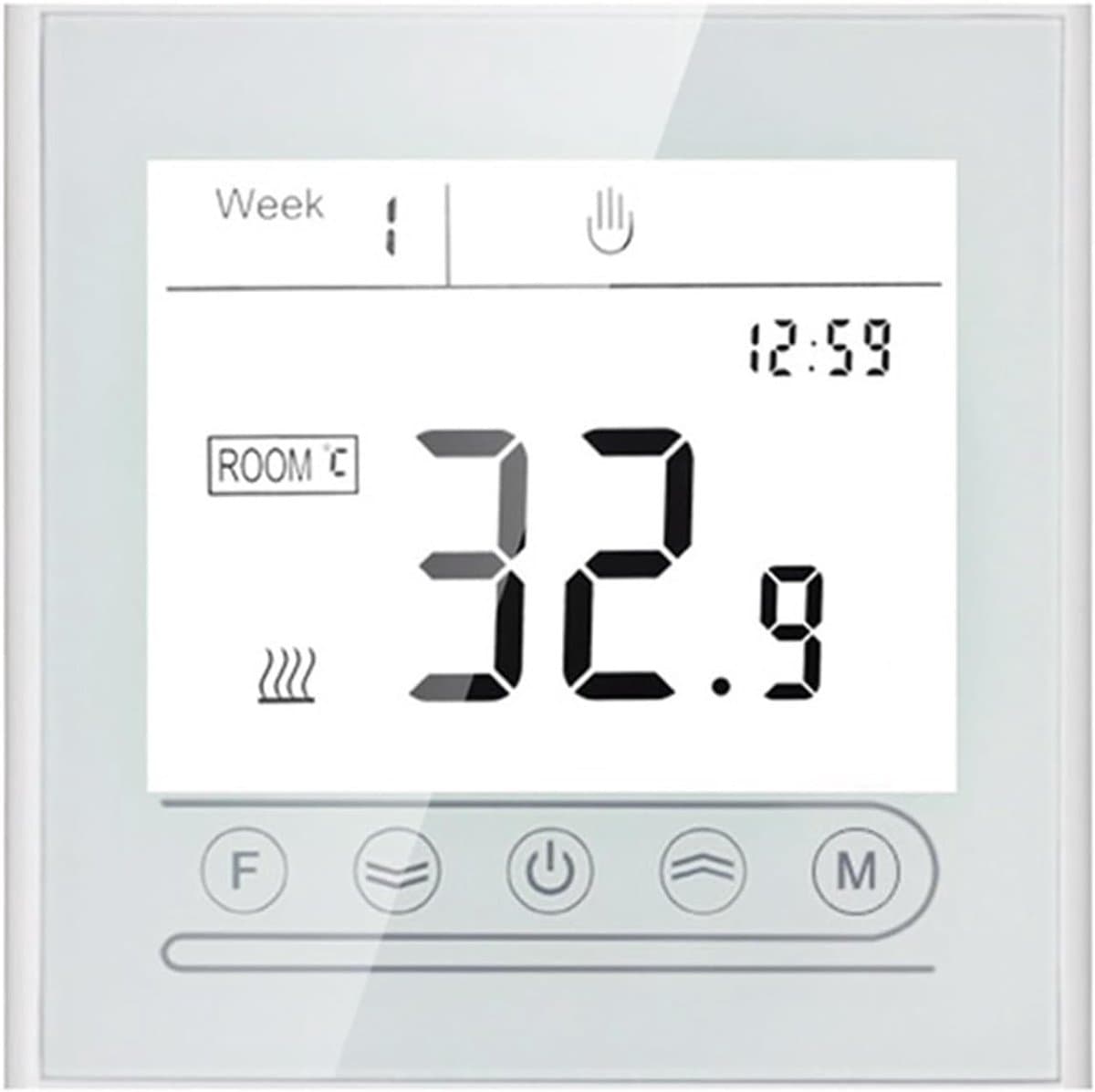Slimme Thermostaat - Temperatuurregelaar - Verwarming Regelen - Wifi Bediening - 86x86mm - Wit — afbeelding 1