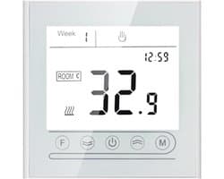 Slimme Thermostaat - Temperatuurregelaar - Verwarming Regelen - Wifi Bediening - 86x86mm - Wit