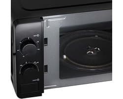 Magnetron met oven - Mini oven - Snel maaltijden bereiden - 6 instelbare standen - 20 liter inhoud - Zwart