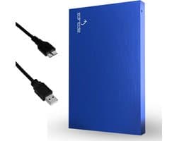 Externe Harde Schijf - Draagbare Opslag - Bestanden Opslaan - Ultradun Metalen Ontwerp - 320 GB - Blauw