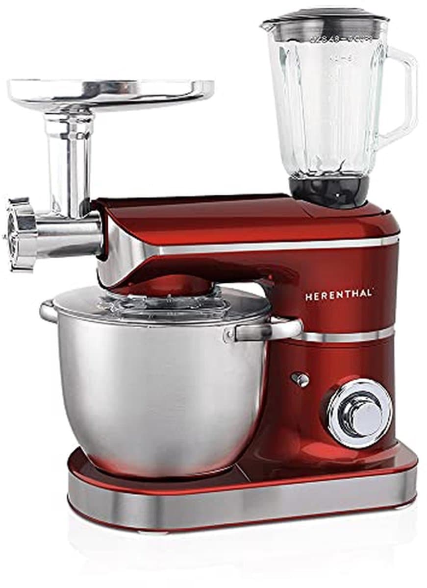 Keukenmachine - Mixer Deegmaker - Koken Bakken - Krachtige 2200W Motor - 7.5 Liter Kom - Rood — afbeelding 1