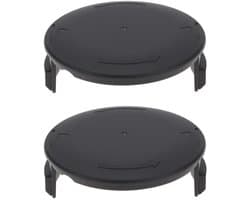 Dailygoods- Grasmaaier Spoel Dop 86x34mm - 2x Spoel Cap - Kunststof - Zwart - Slijtvast - Bescherming Lijnspoel - Spoeldop