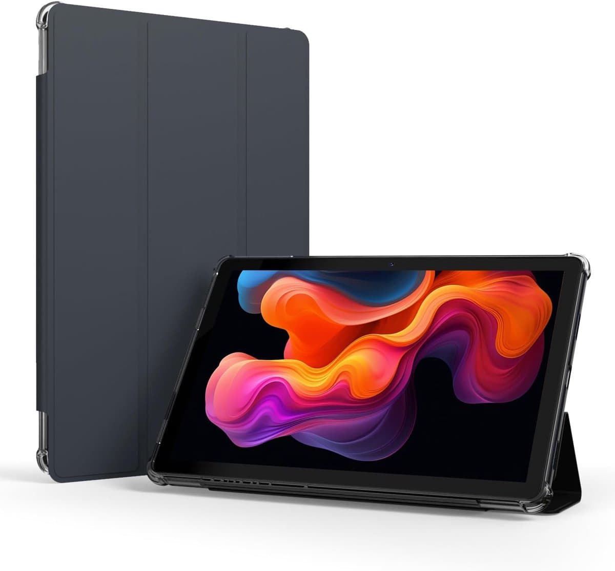 SnelShoppen - 10 inch Gaming Tablet Android 14 met 8GB RAM, 128GB ROM (Uitbreidbaar tot 1TB), 4G LTE Dual SIM, 6000mAh, HD Scherm, Inclusief Zwart Ler — afbeelding 1