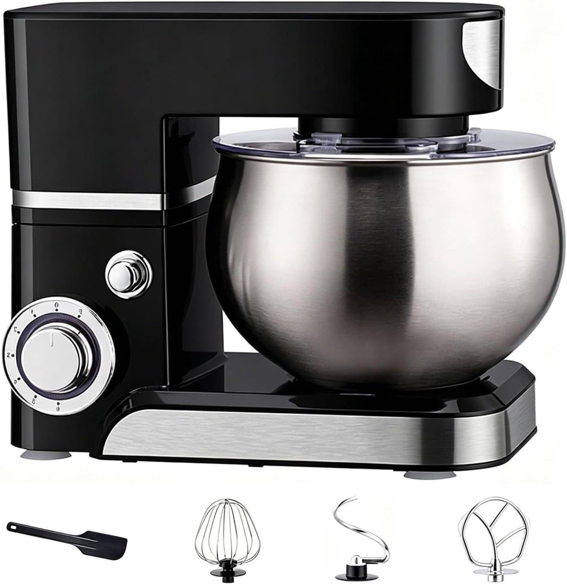 Keukenmixer - Deegmengmachine - Bakken en Mixen - Planetaire Mengstructuur - 36D x 22B x 28H cm - Wit — afbeelding 1