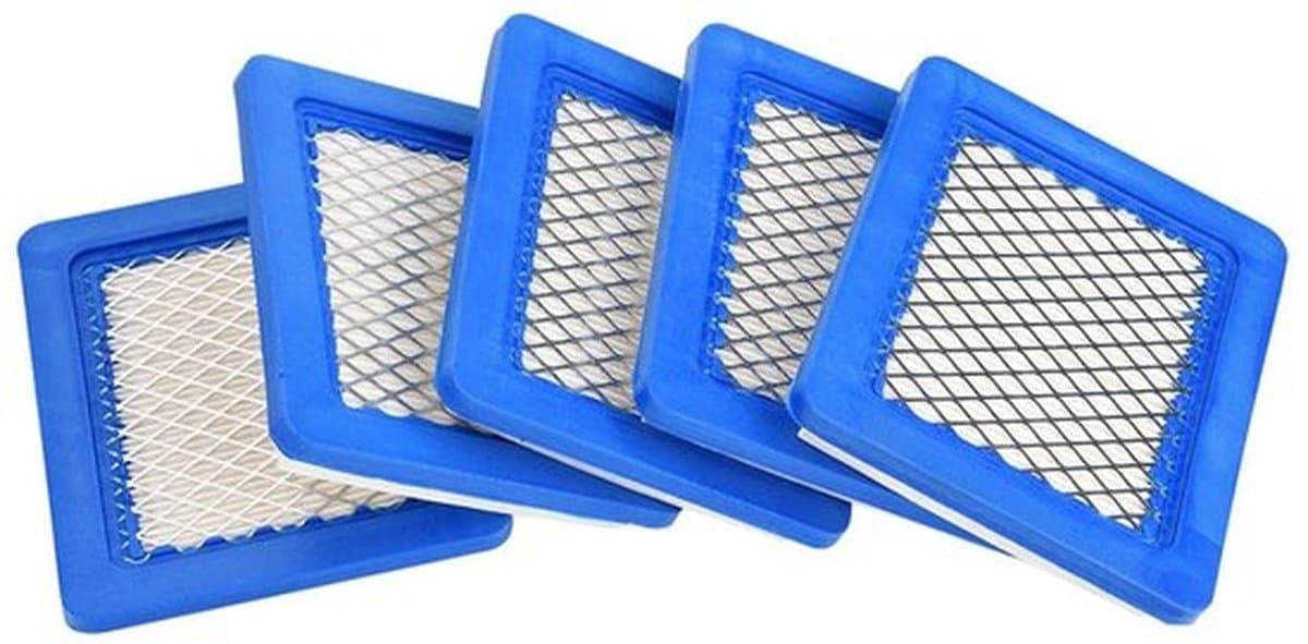 Luchtfilter Hoogwaardige Vervangingsset - 5 Stuks - Eenvoudige Installatie - Geschikt voor 491588/491588S/399959 - Afmetingen 13,2 x 11,3 x 2 cm - Hoge Kwaliteit - Grasmaaierfilter — afbeelding 1