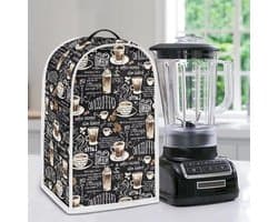 Blenderhoes - Keukenmachine Cover - Keuken Organiseren - Spatbestendig Materiaal - 24 x 185 x 405 cm - Koffie