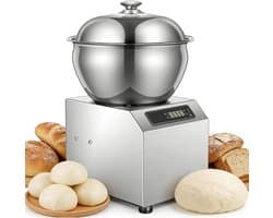 Roestvrijstalen Deegmixer - Spiraalmixer Broodmixer - Professioneel Deeg Kneden - Dubbele Rotatie Technologie - 8 kg - Zilver