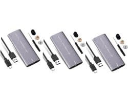 Externe Harde Schijf - SSD Behuizing - Data Opslag - Aluminium Legering - 11.5 cm - Zilver