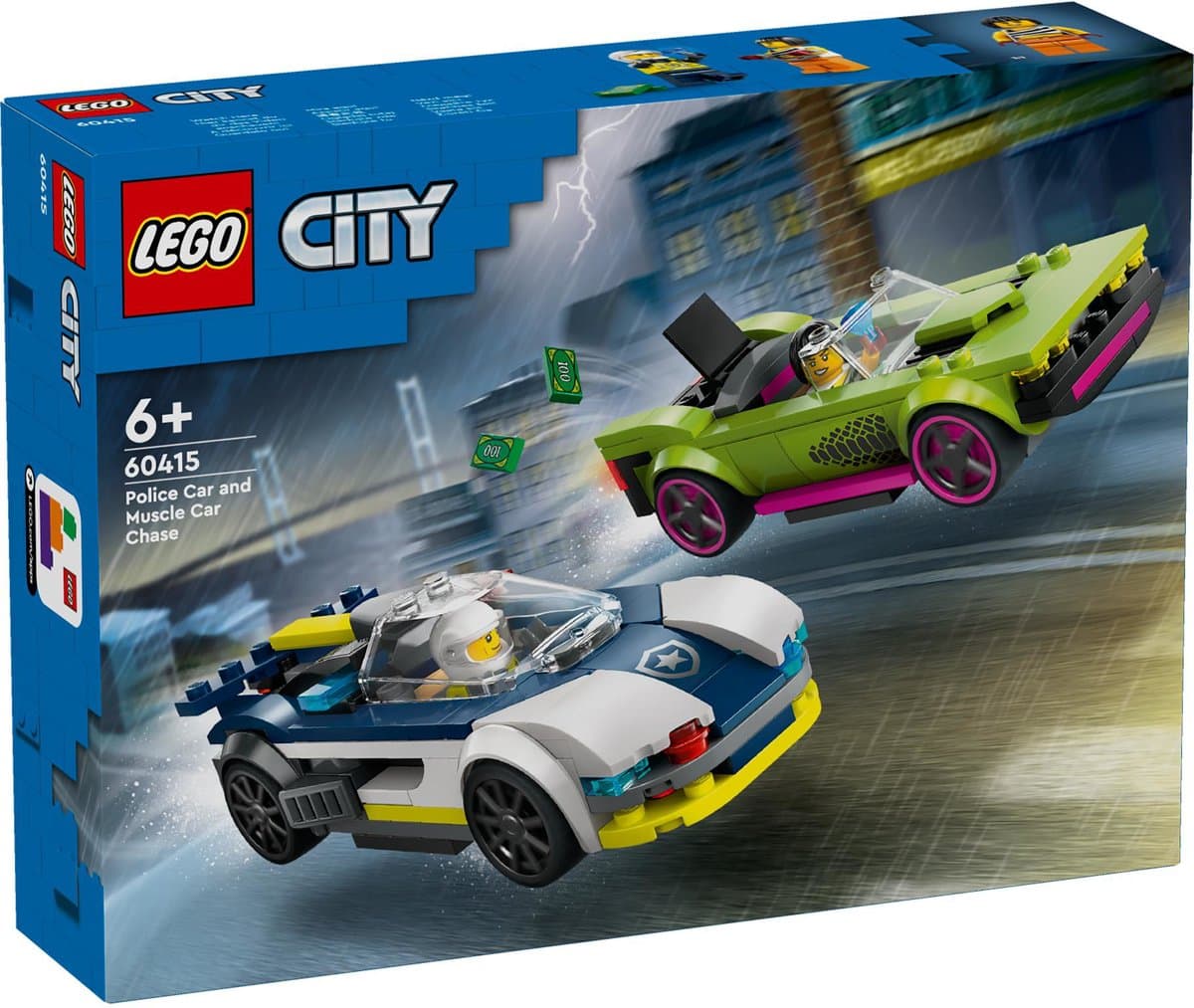 LEGO City - Politiewagen en snelle autoachtervolging Constructiespeelgoed — afbeelding 1