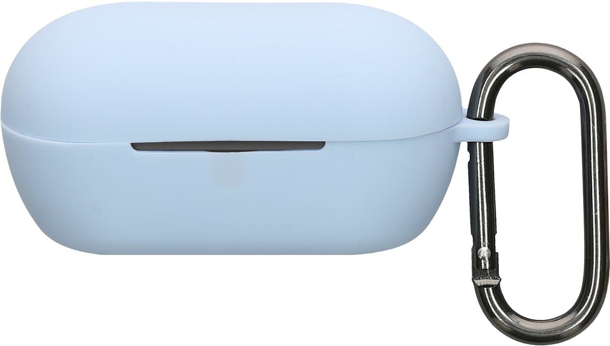 kwmobile cover voor oordopjes case - geschikt voor Sony WF-C710N - Trendy beschermhoes draadloze oordopjes in lichtblauw — afbeelding 1